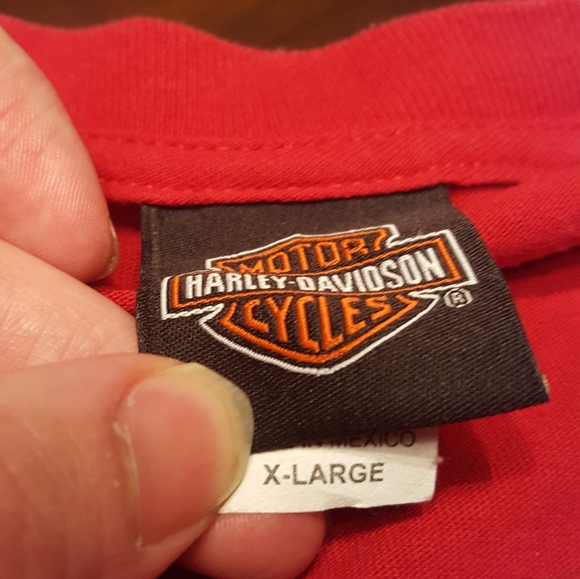 Harley Davidson Shirt. Scottsdale, AZ. Red. - Picture 3 of 6